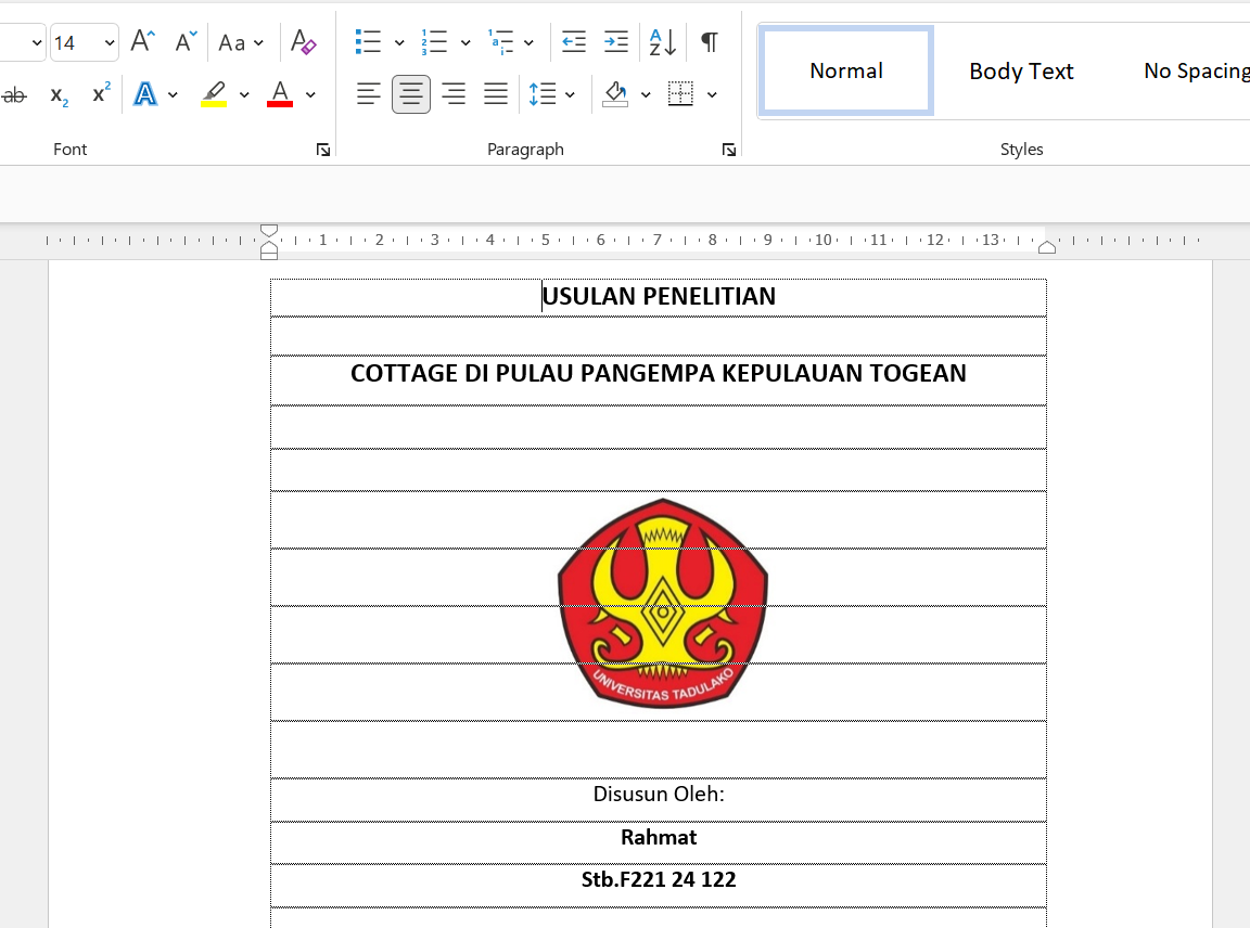 Contoh Laporan